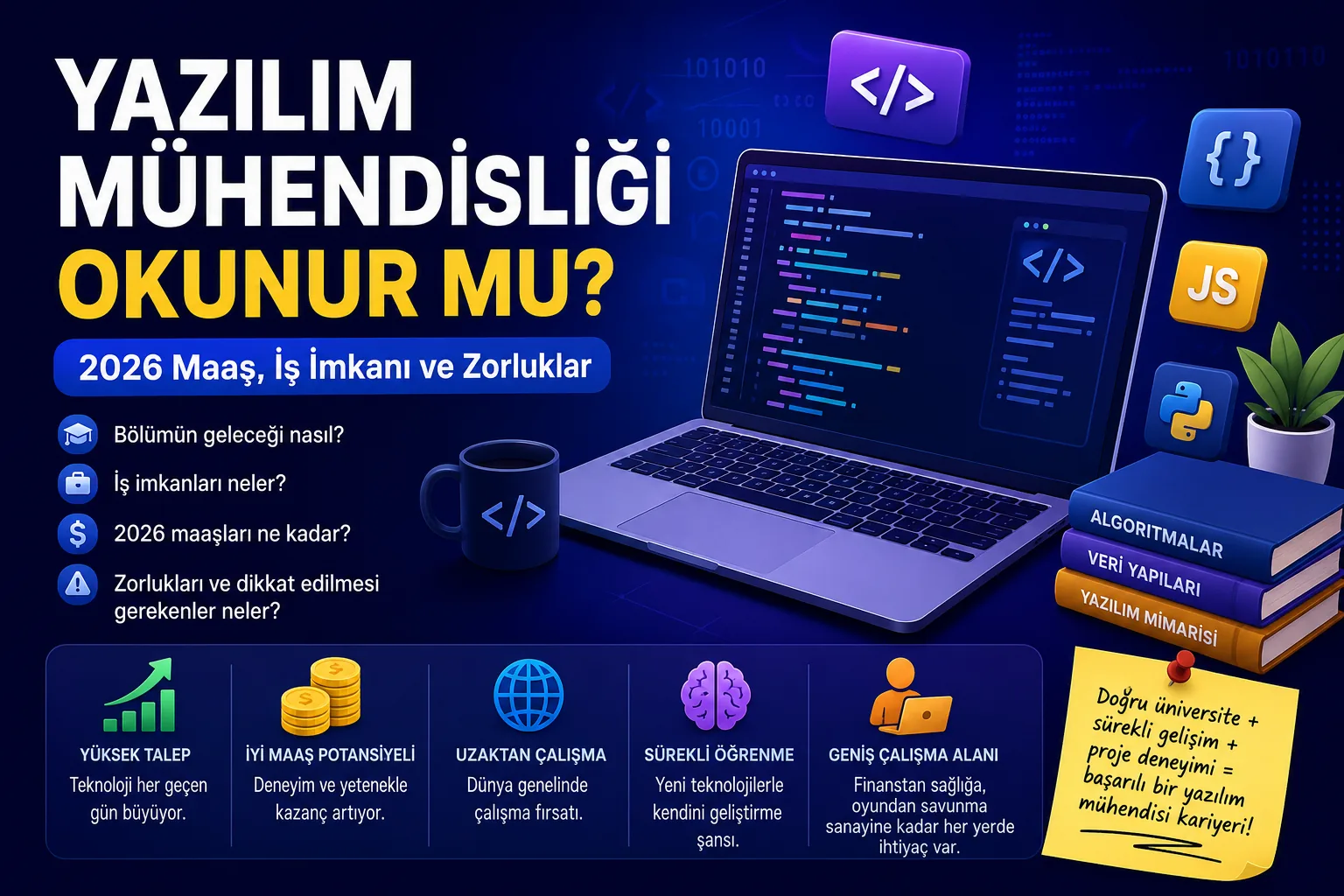 Yazılım Mühendisliği Okunur mu? 2026 Maaş, İş İmkanı ve Zorluklar
